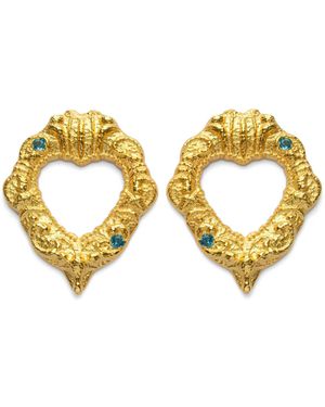Esttese Heart Earrings - Metallic