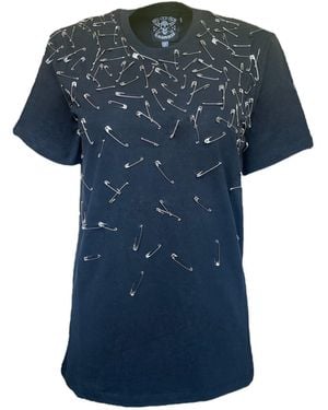 Any Old Iron Safety Pin T-Shirt - Blue
