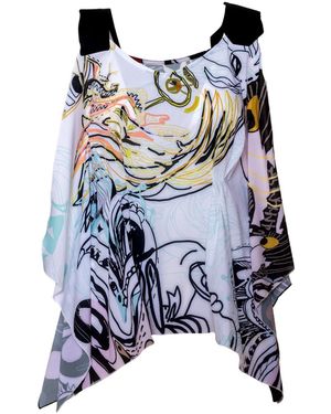 ARTISTA Iris Printed Top - Blue