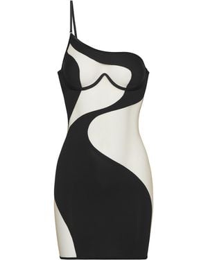GOD SAVES QUEENS Carmen Dress Nude - Black