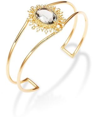 Grosse Indian Sapphire Crystal Bangle Bracelet, Series Eclat Palette - Metallic