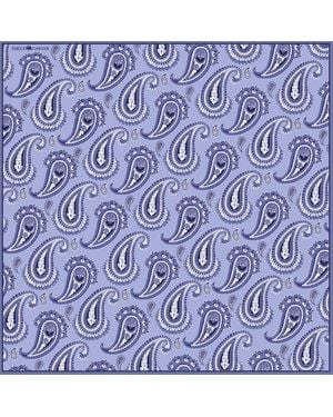 Emily Carter The Paisley Pocket Square - Blue