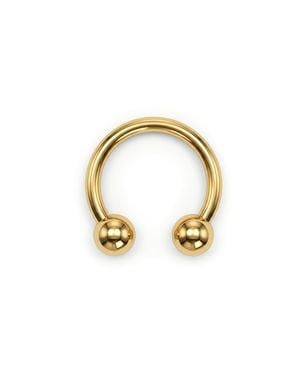 Zahav Jewelry 10K Solid 16G 8Mm Horseshoe Barbell - Black