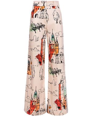 Larisa Dragna Neutrals Faith Long Trousers - Red