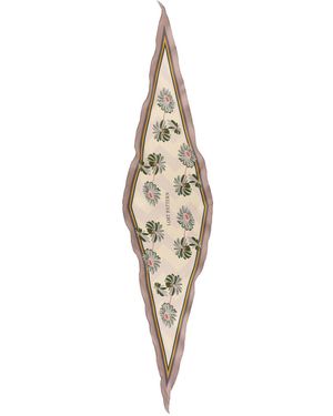 Lost Pattern Daisy Silk Diamond Neckerchief - Metallic