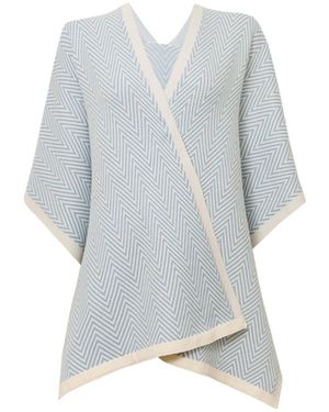 James Lakeland Chevron Knit Wrap - Grey