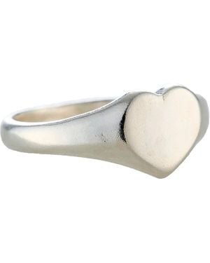 Posh Totty Designs Sterling Silver Heart Signet Ring - Natural