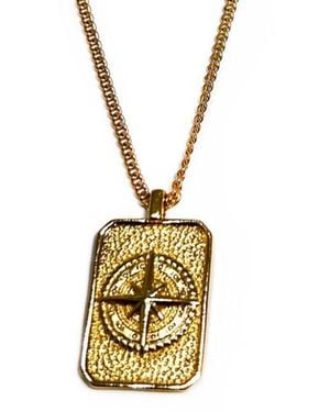 Rachel Nathan North Star Tag Necklace - Metallic