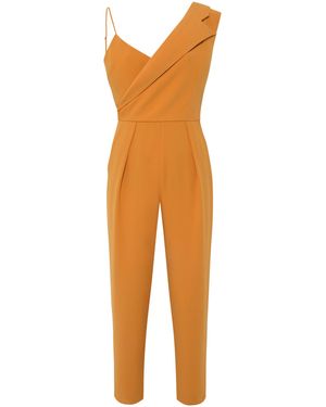 Femponiq Peak Lapel Tailored Jumpsuit - Orange