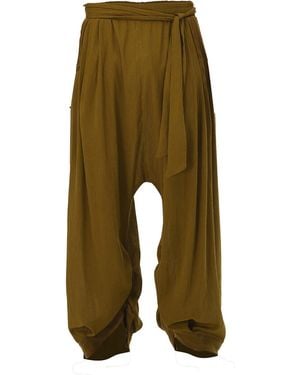 Zhenabia Loose Boho Harem Trousers - Green