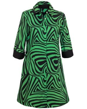 Perlavera Norma Retro Basil Mini Dress - Green