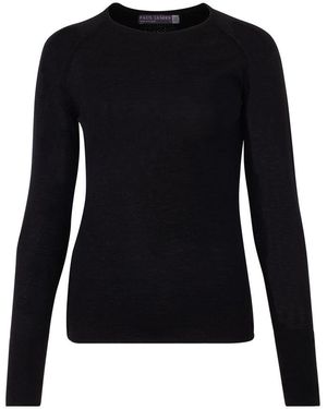 Paul James Knitwear Midweight Merino Activewear Training Eos Top - Black