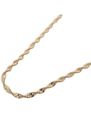 Sophelia Filled Singapore Twisted Rope Chain Necklace - Metallic
