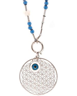 Ebru Jewelry Flower Of Life Necklace - Metallic