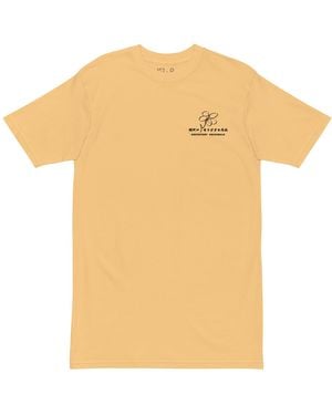 Anchor and Crew Vintage Gustatory Originals Coffee Blossom Heavy Cotton Embroidered T-Shirt - Orange