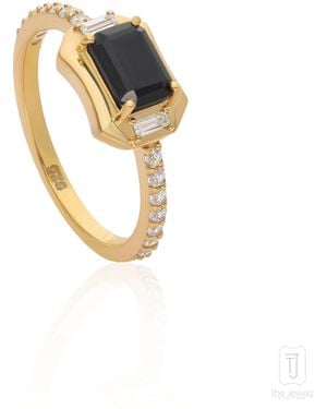 The Jewelz Neutrals Be Famous Onyx Signet Ring - White