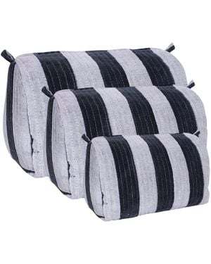 Conscious Yoga Collective The Striped Velvet Travel Set - Blue