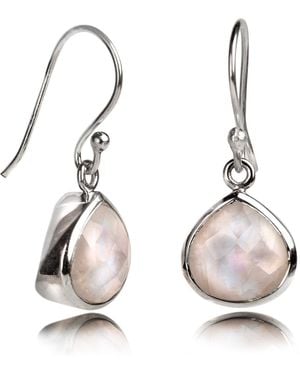 The Jewellery Store London Pear-Shaped Monstone Earrings - Multicolour