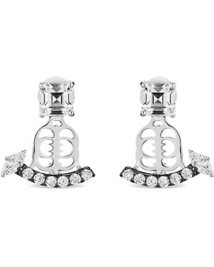 SALLY SKOUFIS Revival Ear Jacket With Made Cz Diamond Stimulant - White