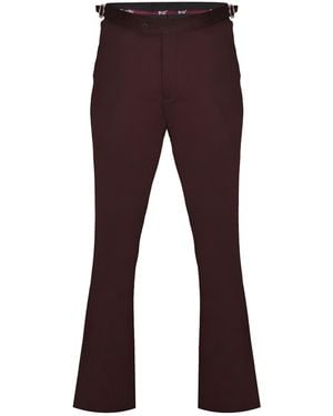 DAVID WEJ Ashford Relaxed Trouser With Side Adjusters - Purple