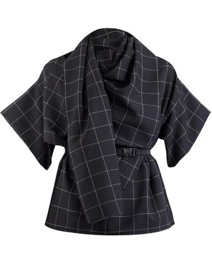 Meem Label Dexter Grid Top - Blue