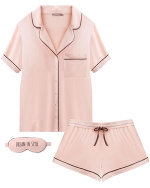 Nokaya Bamboo Short Pyjama Set - Pink