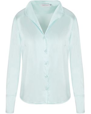 Farinaz Soft Collar Blouse - Blue