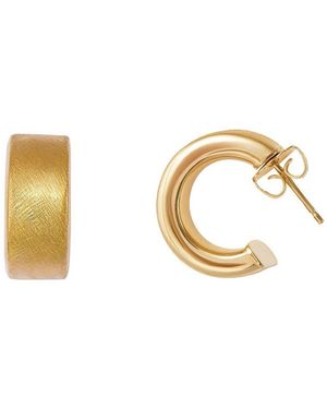The Hoop Station Matte, C-Curve Hoop Earrings - Metallic