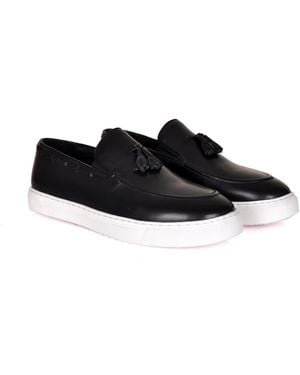DAVID WEJ Bradford Tassel Trainers - Black