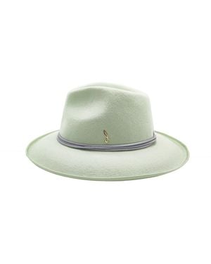 DORIA 1905 Ice Smooth Lapin Felt Western Drop Hat - Green