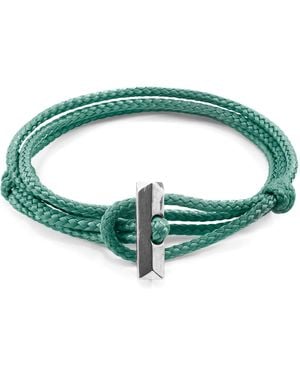 Anchor and Crew Mint Oxford & Rope Bracelet - Green