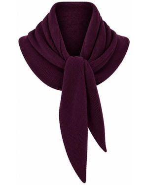 Luella Fashion Cashmere Blend Neck Scarf Plum - Purple