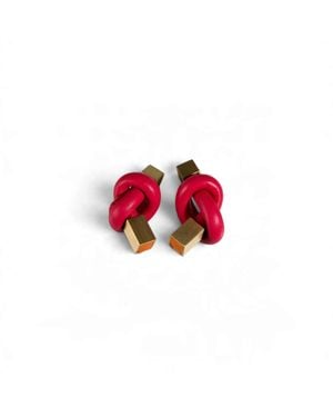 Svetlana Vukov Knot Earrings - Red