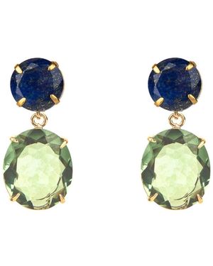 Bounkit Vanessa Earrings Lapis Clip On - Green