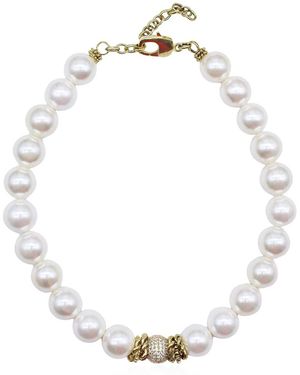 Bayemeyc Pearl Empire Necklace - White