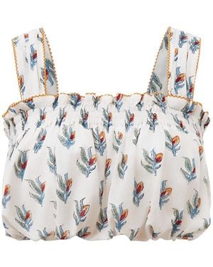 Pecanpepperpelican Lemongrass Sleeveless Top - White