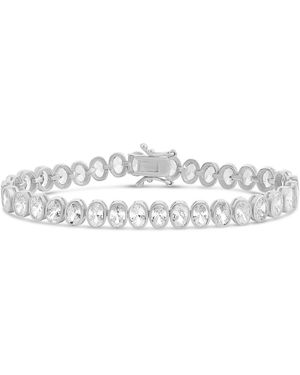 SHYMI Bezel-Set Oval Tennis Statement Bracelet - Metallic