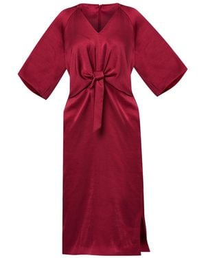 Helen Mcalinden Aibhe Ruby Satin Dress - Red