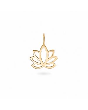 Zohreh Lotus Flower Pendant 9K - Metallic