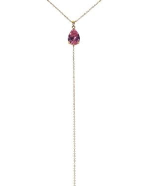 Studio Baloge Pear Goutte Lariat Necklace - White