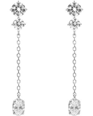 Arte Madrid Gemma Oval Dangle Earrings - White