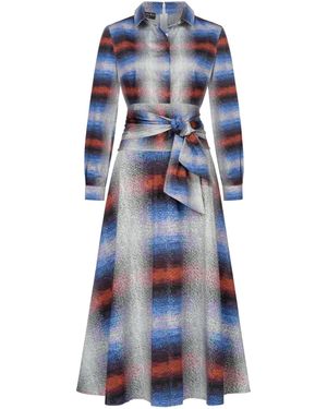 Marianna Déri Plaid Shirtdress - Blue