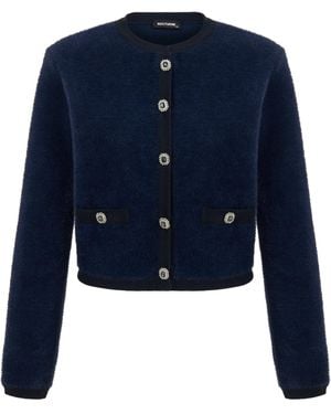 Nocturne Stone Button Detailed Knitwear - Blue