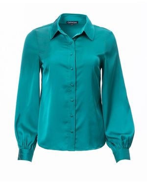 Carloslines Button Down Long Sleeve Shirt - Blue
