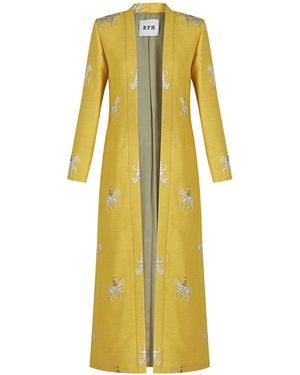 Roqaia Fashion House Horse Kaftan - Yellow
