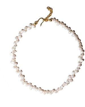Kybele Studio Irregular Elegance Necklace With Freshwater Pearls - White