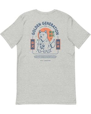 Anchor and Crew Heather Five Shiba Inu Japan Era Organic Cotton T-Shirt - Grey