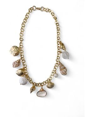 Carolina Benoit Kailua Seashells And Pearls Necklace - Metallic