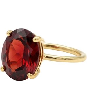 Sophelia Vermeil Garnet January Birthstone Crystal Glow Ring - Red