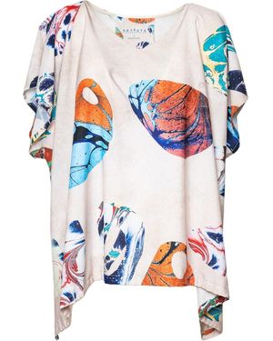 ARTISTA Neutrals Clearwater Bubble Top - Blue